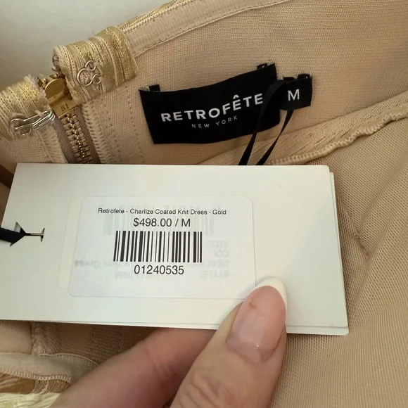 NWT Retrofete Charlize Coated Knit Dress size M - Picture 7 of 7